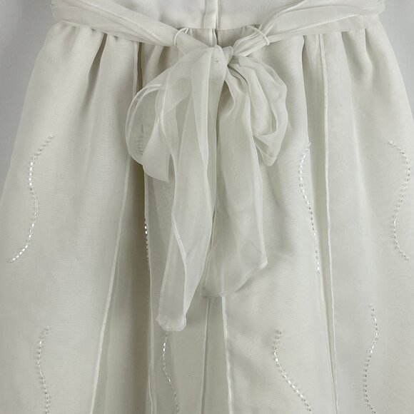 Sarah Louise Baby Formal Dress Size 6 Mths White Fit Flare Polyester Nylon - Picture 8 of 9
